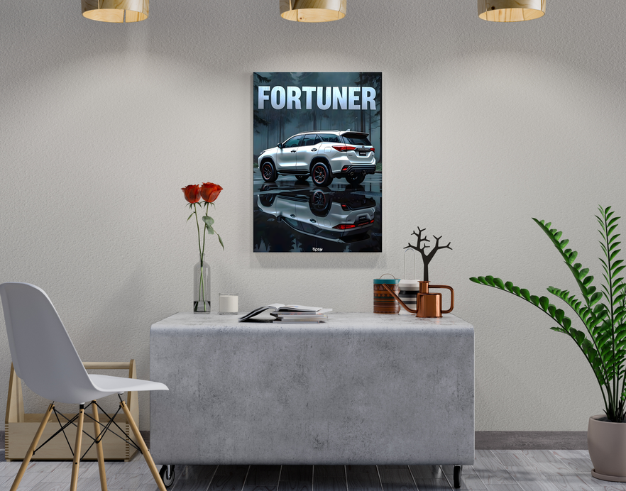 "FORTUNER" -Shiny & Sturdy Metallic Poster Art That Pops & Sticks