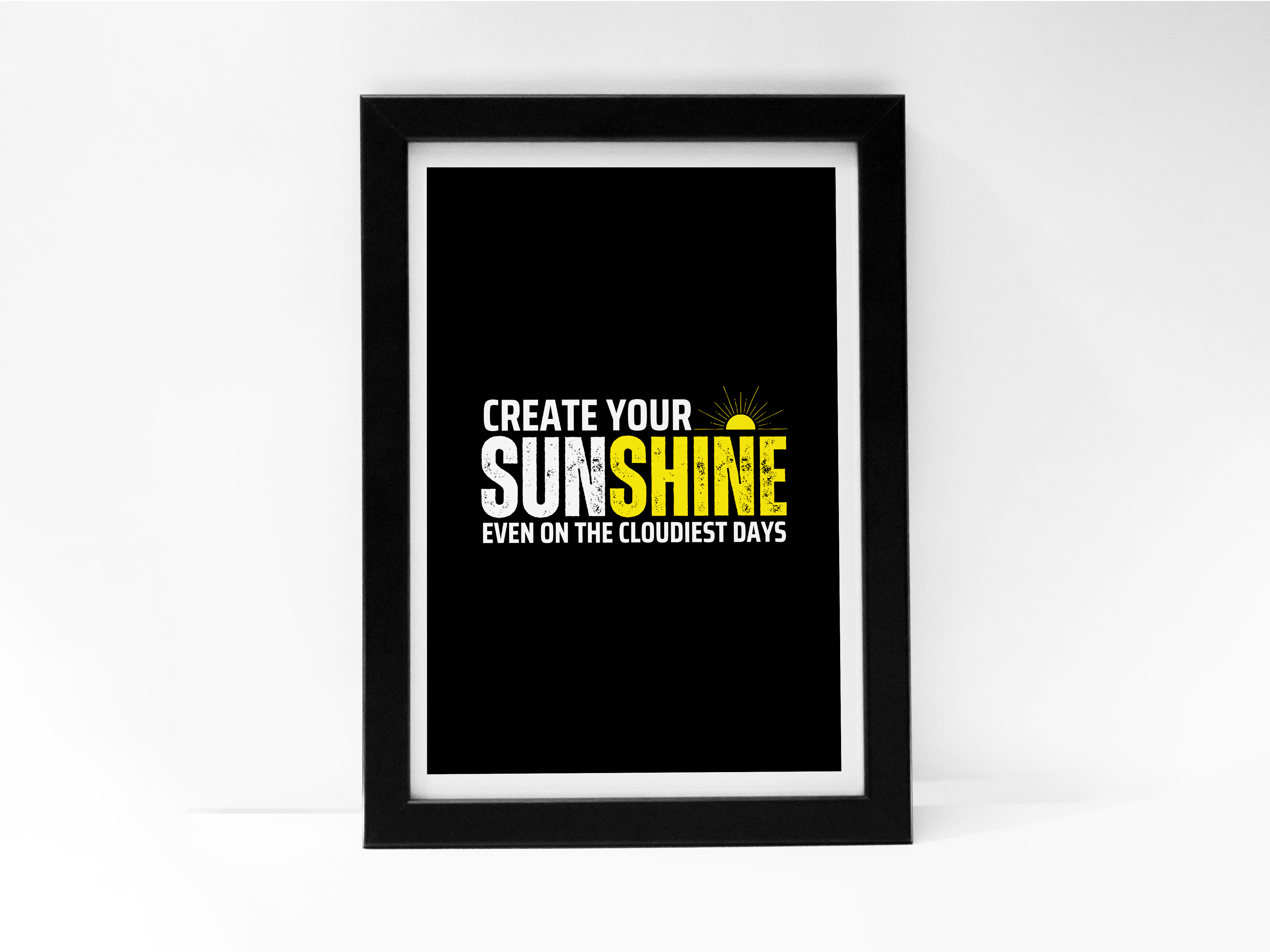 "CREATE YOUR SUNSHINE: BRIGHT THEME" Poster: Add a Touch of Personality to Your Space