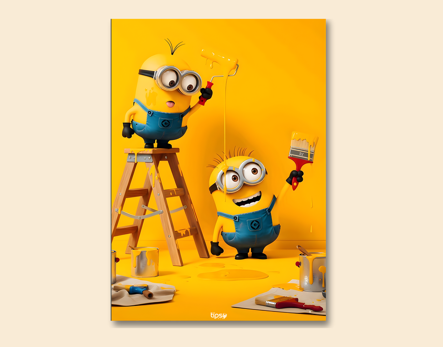 "MINION PAINTER'S" -Shiny & Sturdy Metallic Poster Art That Pops & Sticks