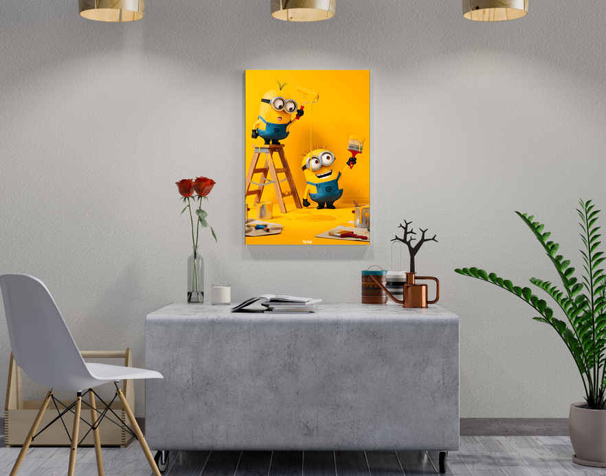 "MINION PAINTER'S" -Shiny & Sturdy Metallic Poster Art That Pops & Sticks