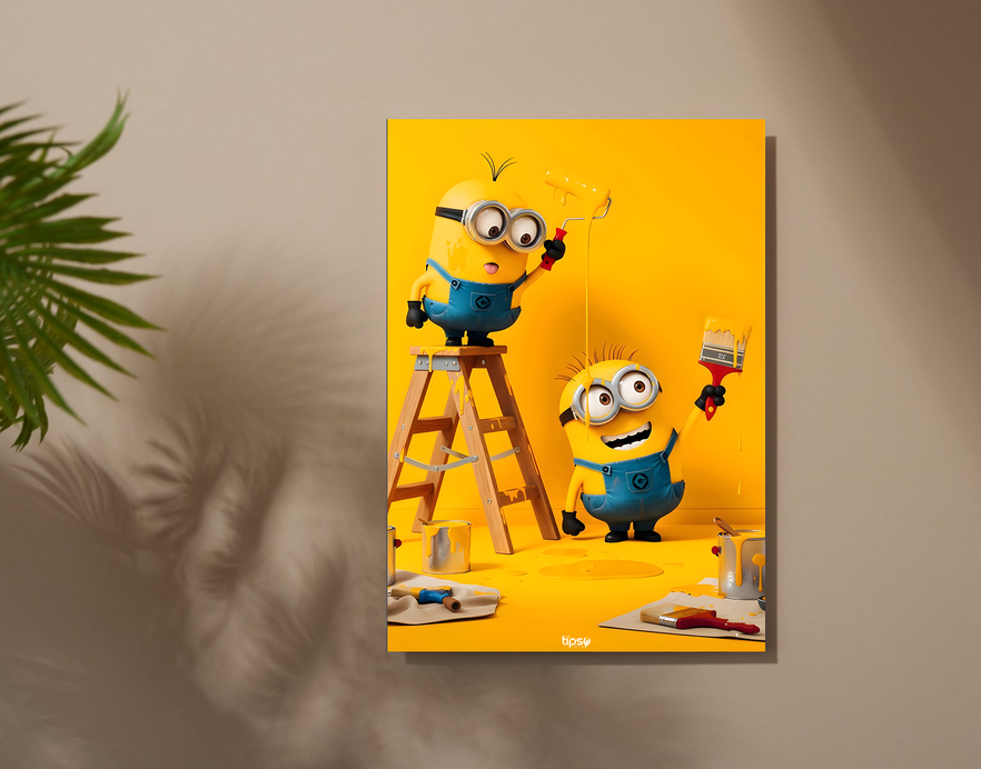 "MINION PAINTER'S" -Shiny & Sturdy Metallic Poster Art That Pops & Sticks
