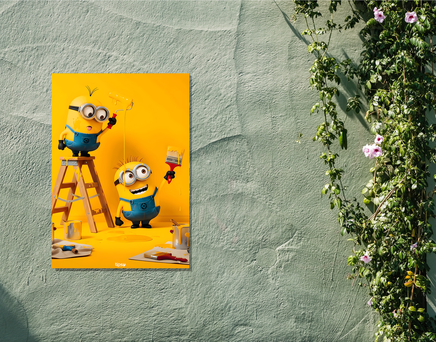 "MINION PAINTER'S" -Shiny & Sturdy Metallic Poster Art That Pops & Sticks