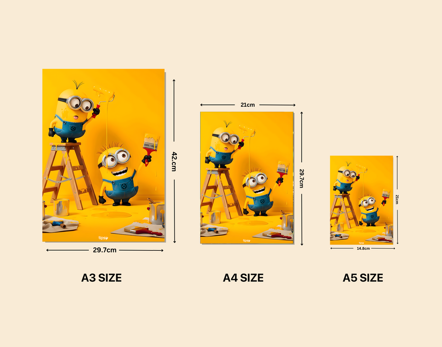 "MINION PAINTER'S" -Shiny & Sturdy Metallic Poster Art That Pops & Sticks
