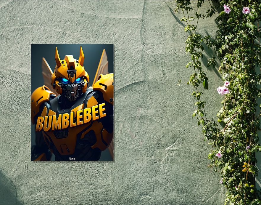 "BUMBLEBEE" -Shiny & Sturdy Metallic Poster Art That Pops & Sticks