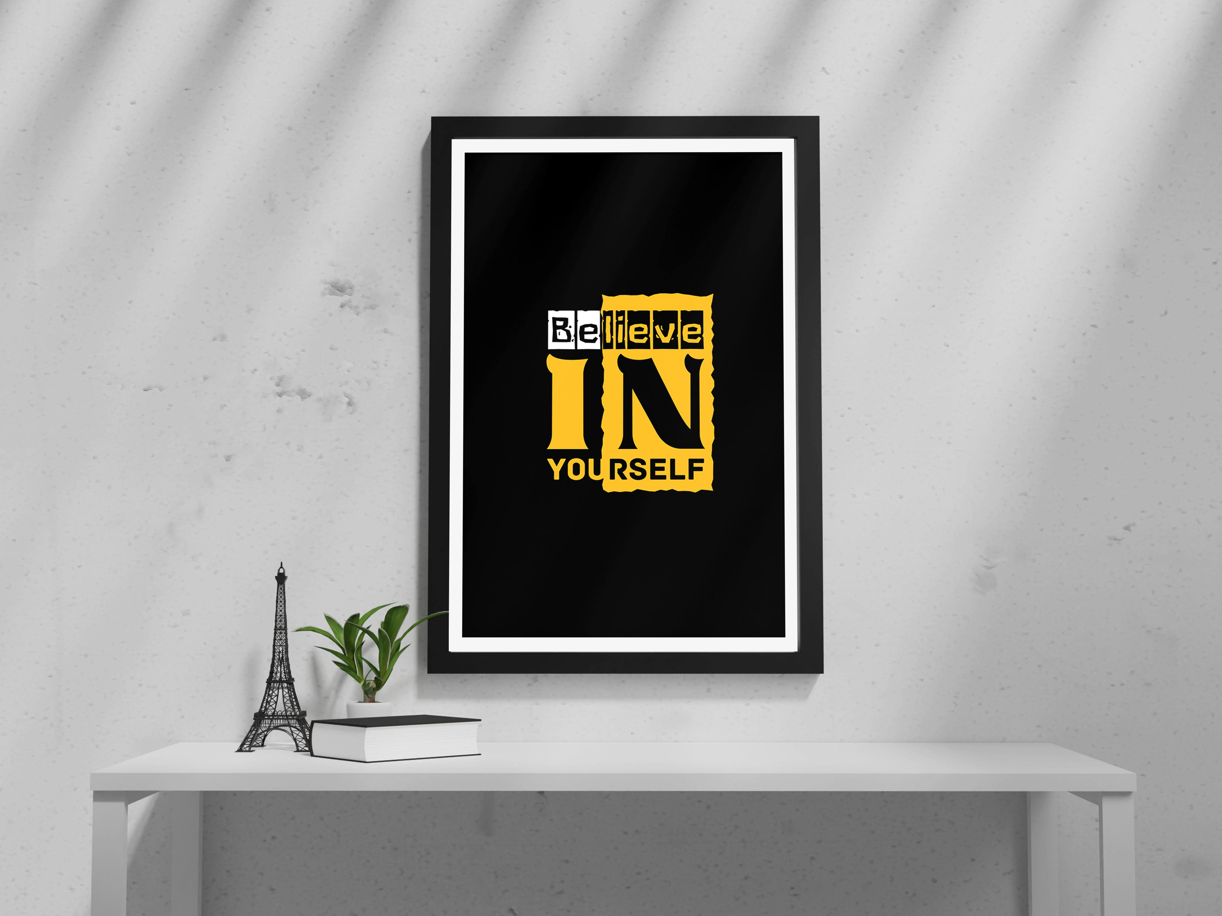 "BELIEVE IN YOURSELF:MOTIVATIONAL" Poster: Add a Touch of Personality to Your Space