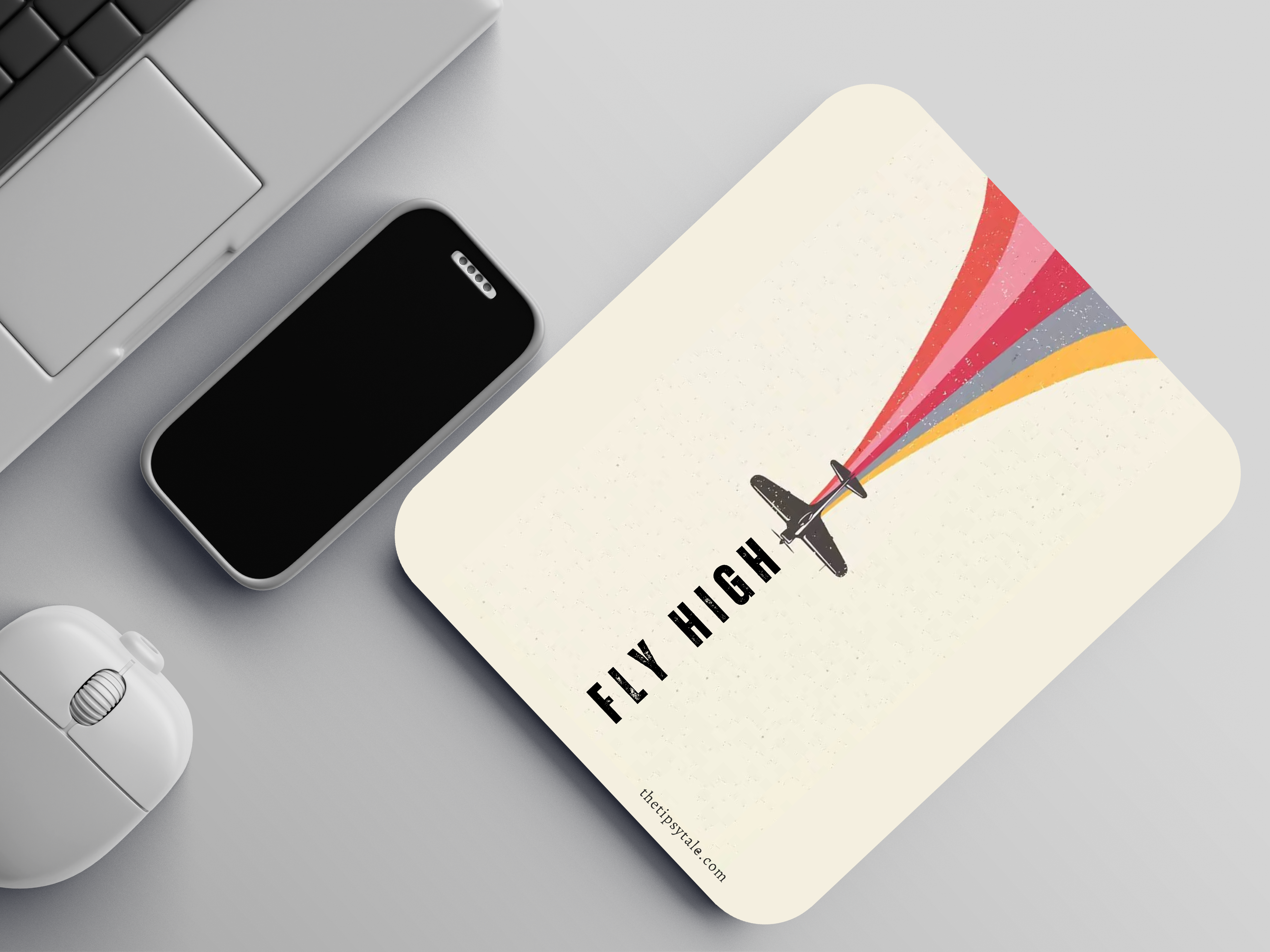 "FLY HIGH: MOTIVATIONAL" Mousepad Enhance Your Workspace with Style