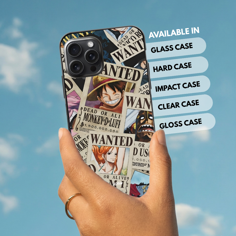 "ONE PIECE WANTED LIST" -Mobile Covers Shock Resistant, Slim & Stylish Cases
