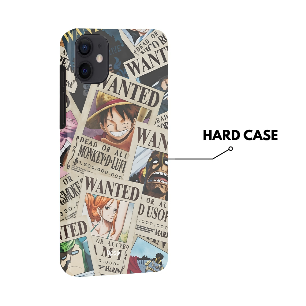 "ONE PIECE WANTED LIST" -Mobile Covers Shock Resistant, Slim & Stylish Cases