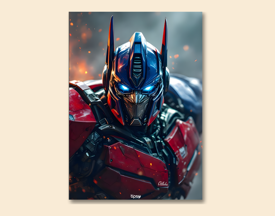 "OPTIMUS PRIME-Transformer" -Shiny & Sturdy Metallic Poster Art That Pops & Sticks