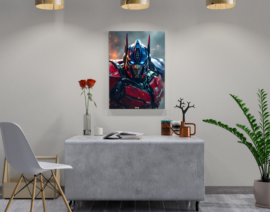 "OPTIMUS PRIME-Transformer" -Shiny & Sturdy Metallic Poster Art That Pops & Sticks