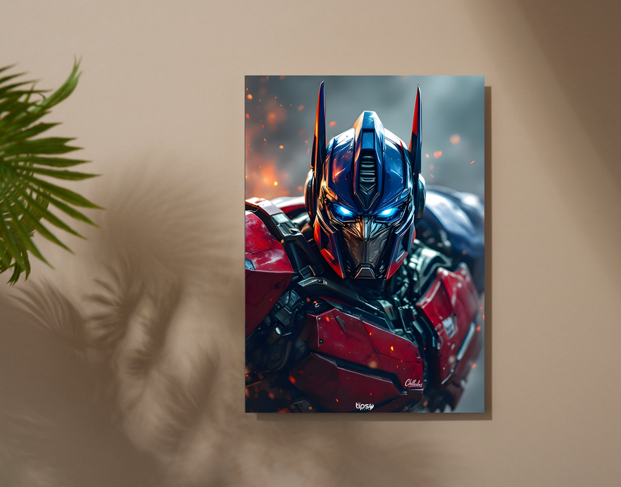 "OPTIMUS PRIME-Transformer" -Shiny & Sturdy Metallic Poster Art That Pops & Sticks