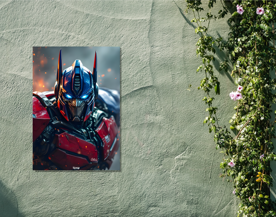 "OPTIMUS PRIME-Transformer" -Shiny & Sturdy Metallic Poster Art That Pops & Sticks