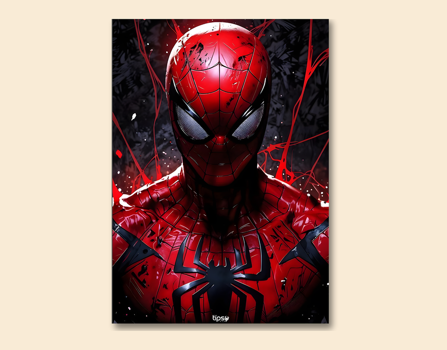 "THE AMAZING SPIDERMAN" -Shiny & Sturdy Metallic Poster Art That Pops & Sticks