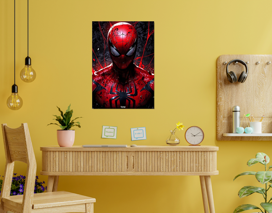 "THE AMAZING SPIDERMAN" -Shiny & Sturdy Metallic Poster Art That Pops & Sticks