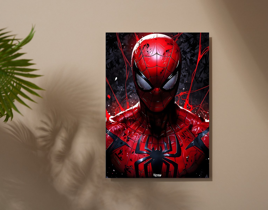 "THE AMAZING SPIDERMAN" -Shiny & Sturdy Metallic Poster Art That Pops & Sticks