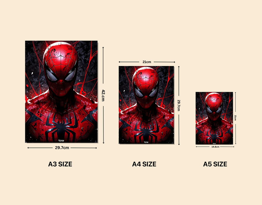 "THE AMAZING SPIDERMAN" -Shiny & Sturdy Metallic Poster Art That Pops & Sticks