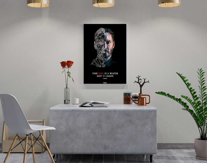 "JOHN WICK THOUGHT" -Shiny & Sturdy Metallic Poster Art That Pops & Sticks