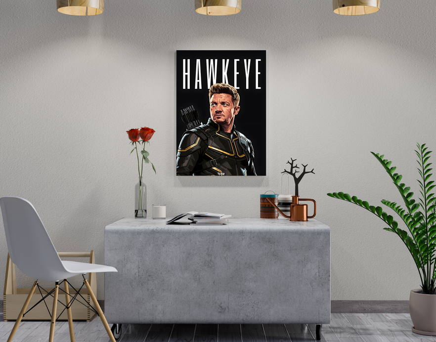 "HAWKEYE" -Shiny & Sturdy Metallic Poster Art That Pops & Sticks