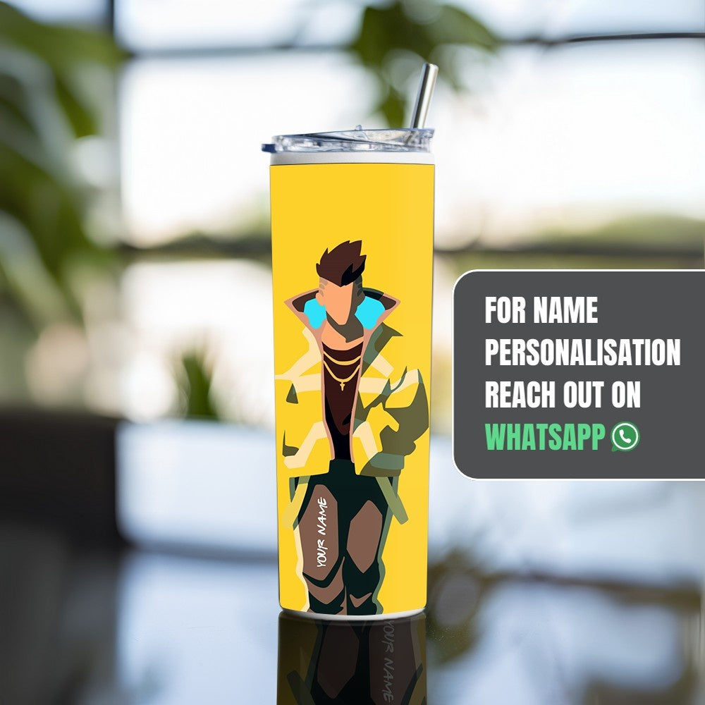 "David Martinez : Cyberpunk" Tumbler with Metal Straw