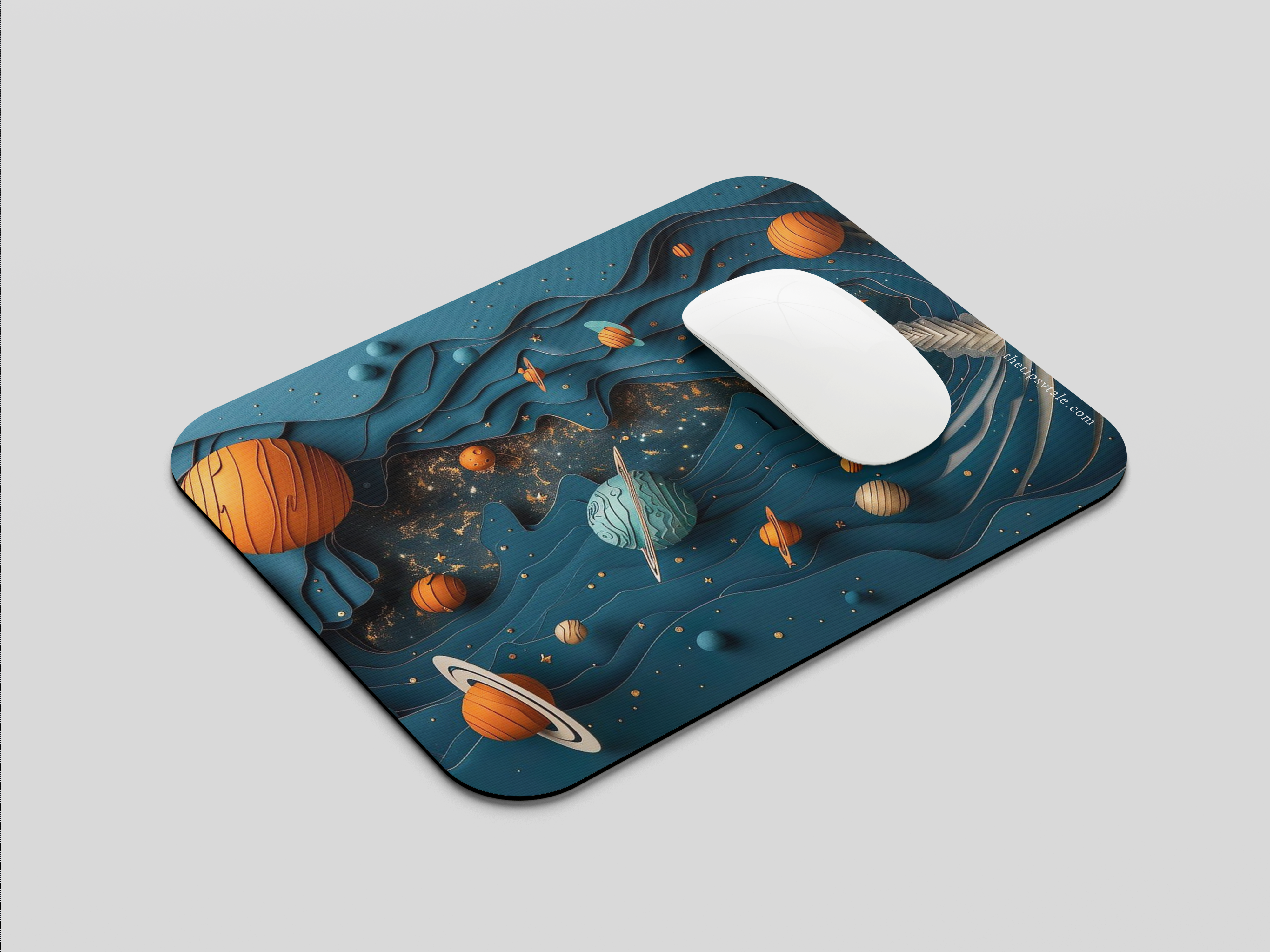 "VIBRANT SPACE PLANETS" Mousepad Enhance Your Workspace with Style