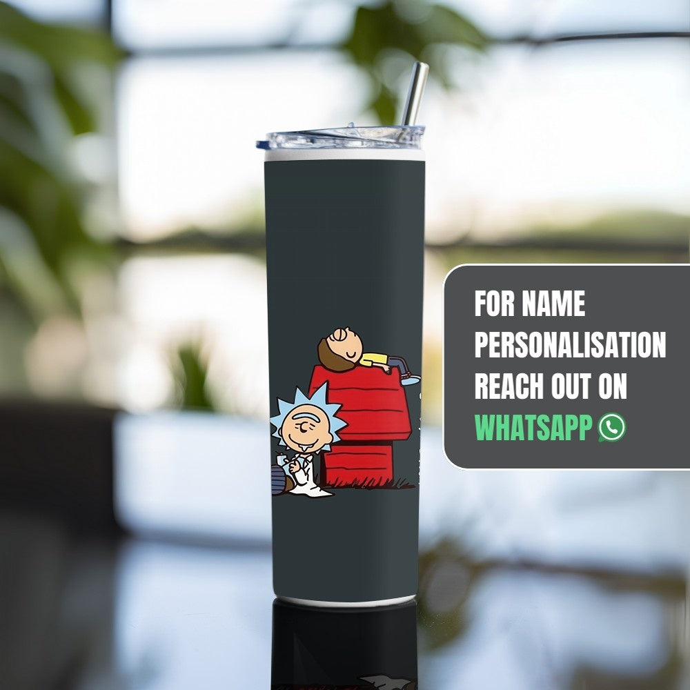 "Rick and Morty Animation" Tumbler with Metal Straw