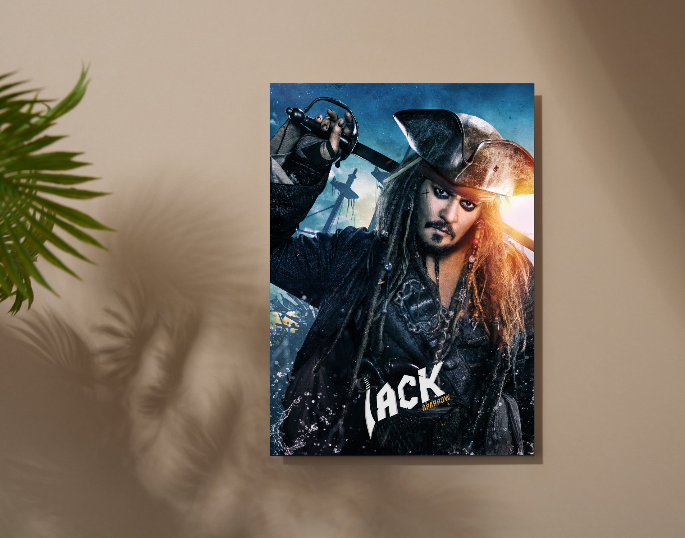 "CAPTAIN JACK SPARROW: PIRATES OF CARIBBEAN"- Shiny & Sturdy Metallic Poster Art That Pops & Sticks (Literally!)