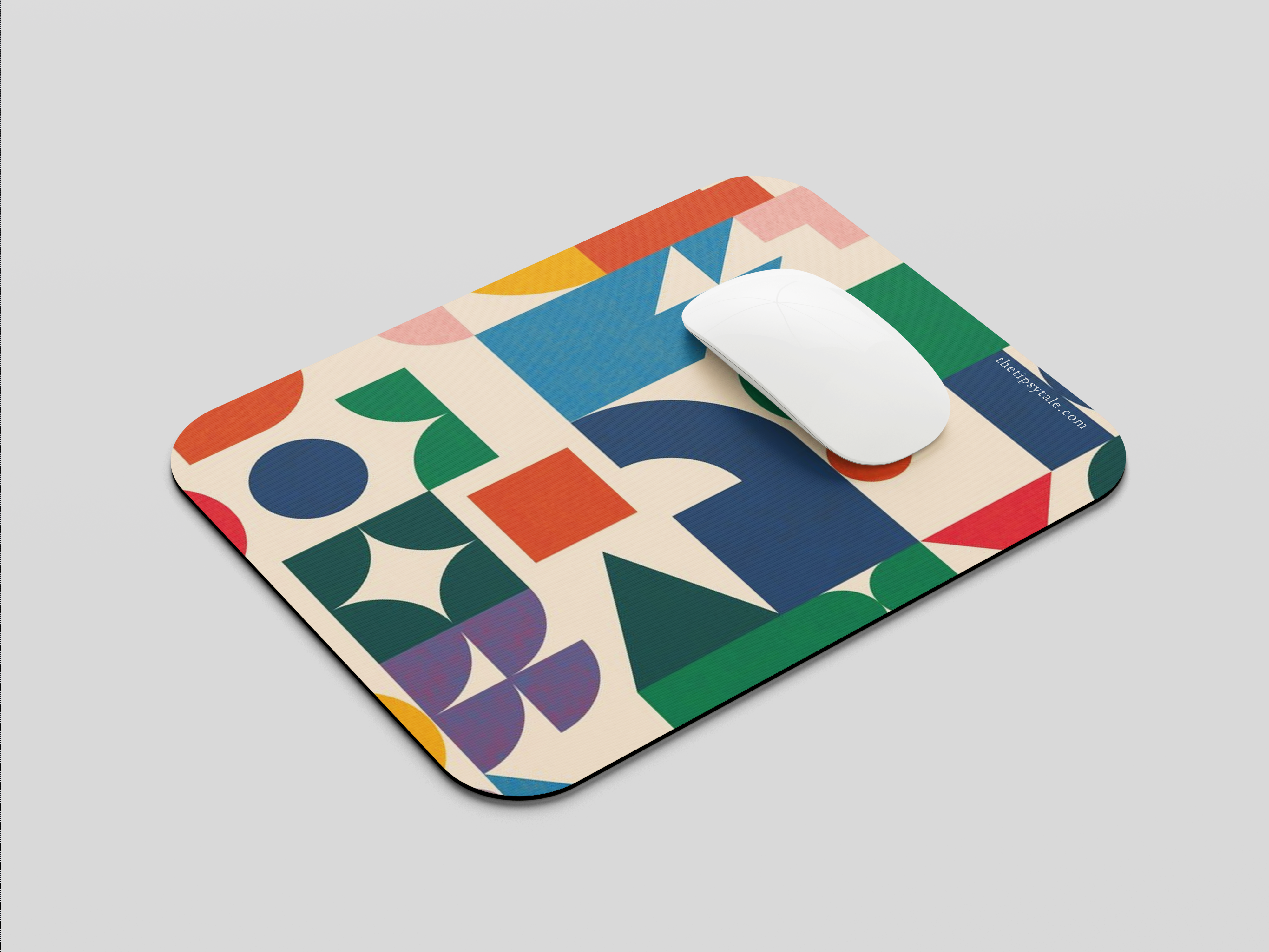 "GEOMETRICAL VIBRANT ABSTRACT" Mousepad Enhance Your Workspace with Style