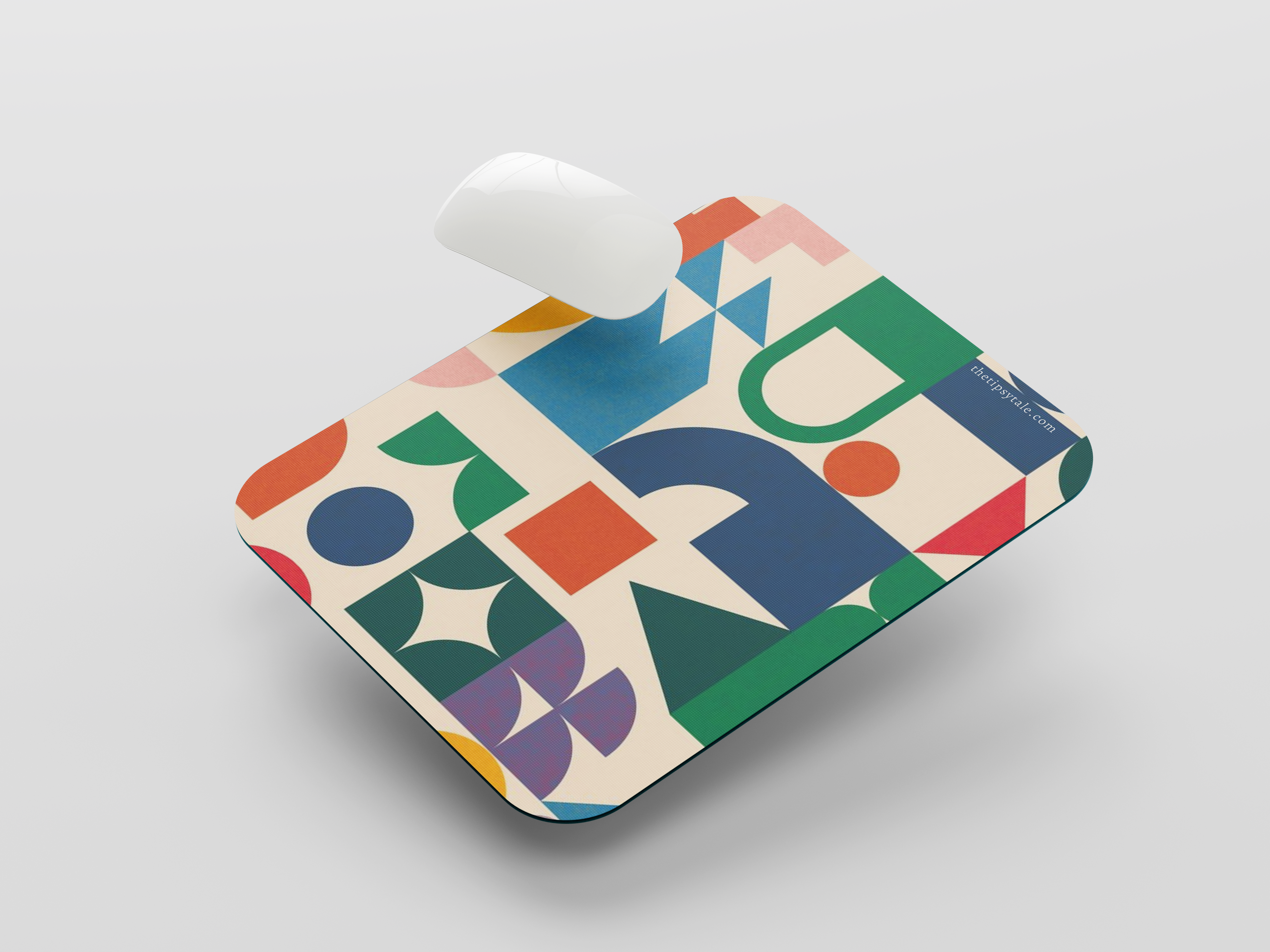 "GEOMETRICAL VIBRANT ABSTRACT" Mousepad Enhance Your Workspace with Style