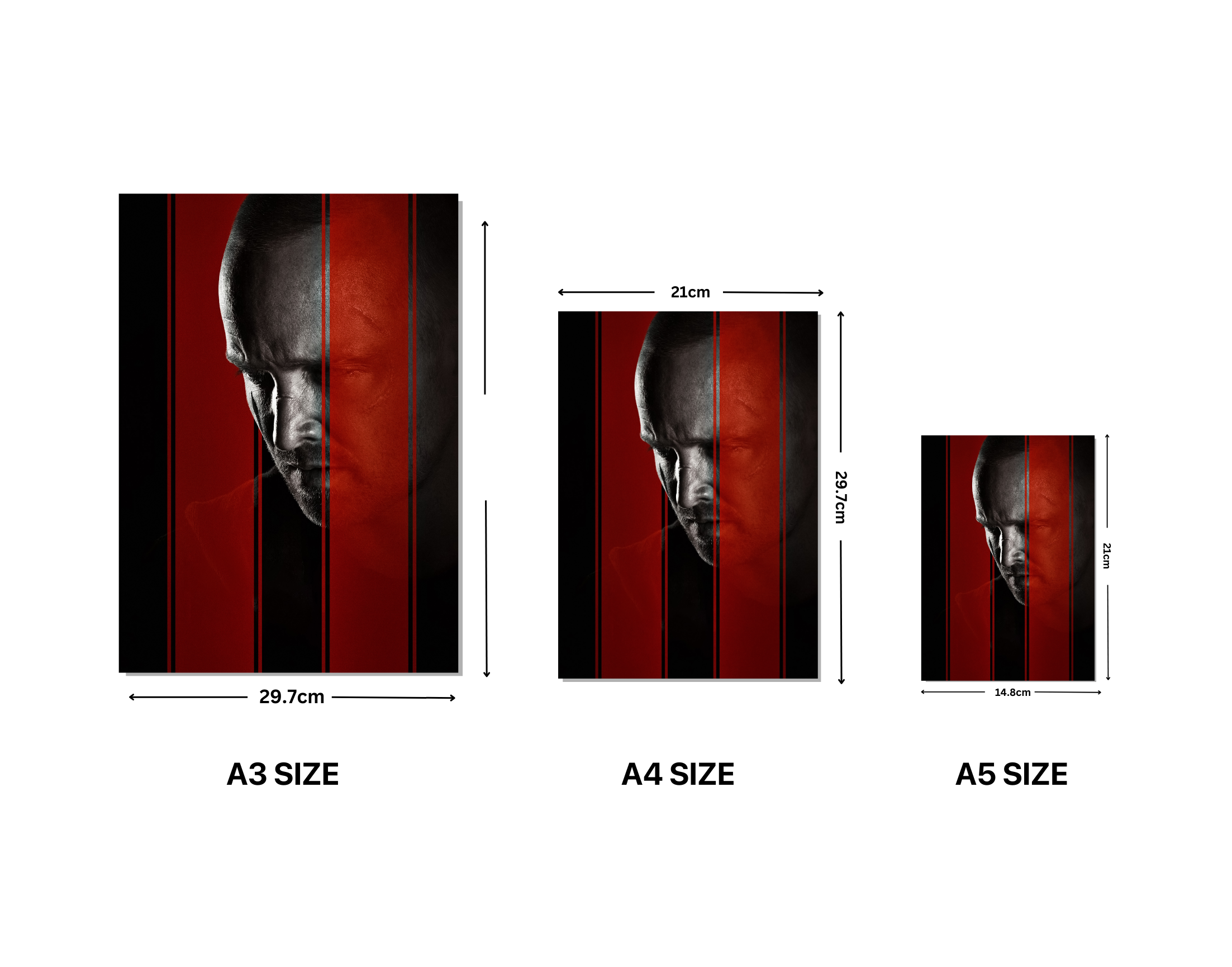 "JESSE PINKMAN- BREAKING BAD "- Shiny & Sturdy Metallic Poster Art That Pops & Sticks (Literally!)