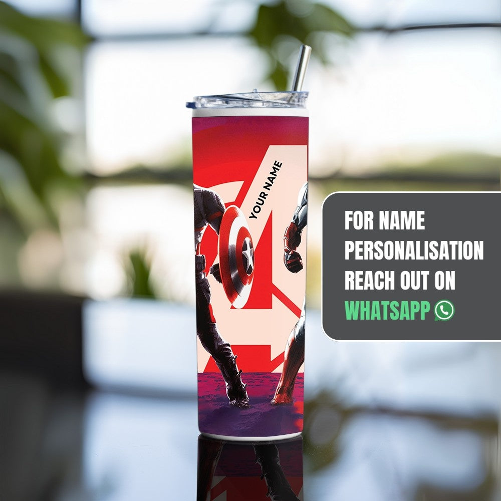 "Avengers: Endgame Captain America" Tumbler with Metal Straw