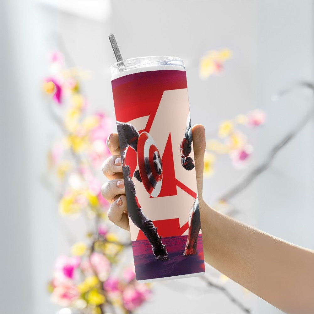 "Avengers: Endgame Captain America" Tumbler with Metal Straw