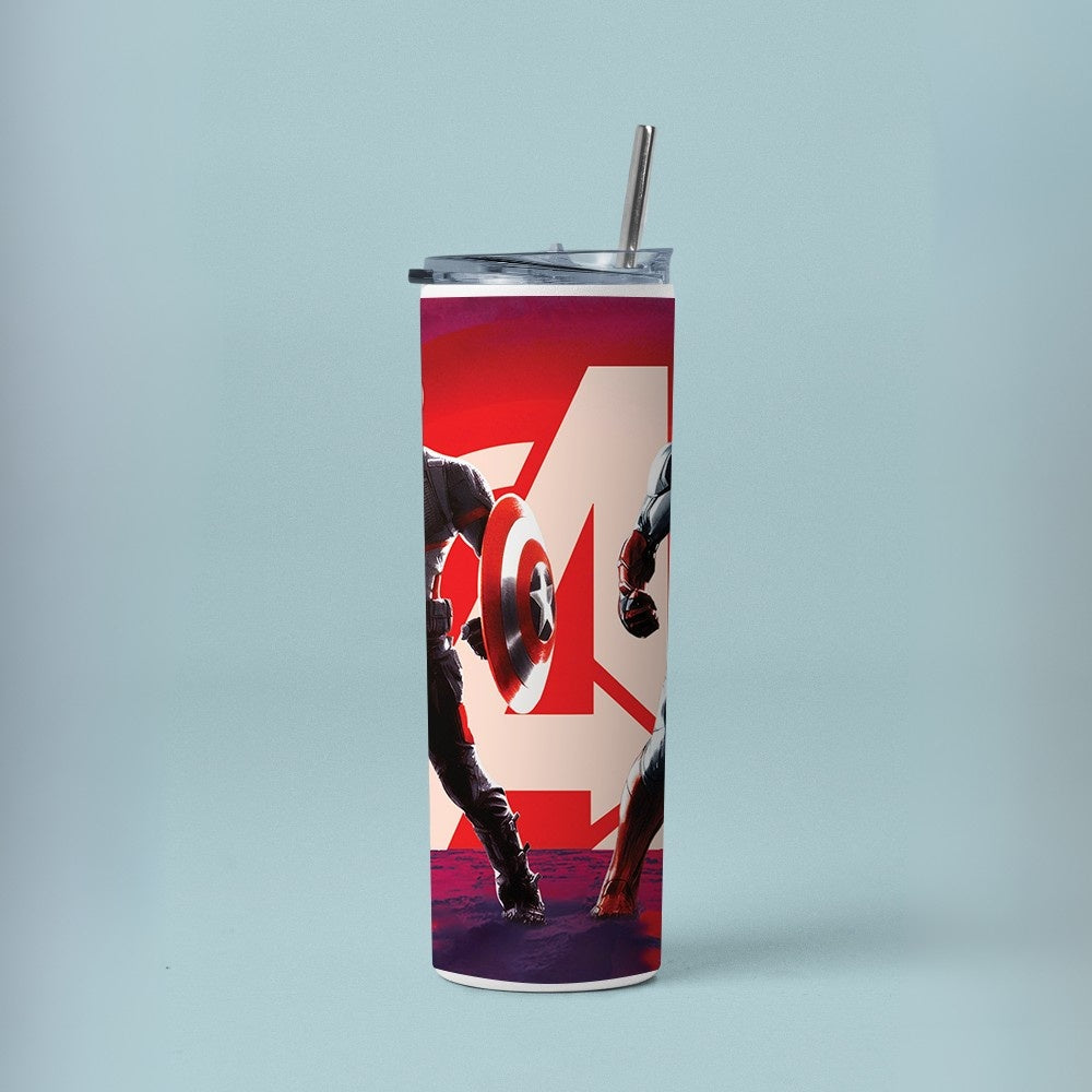 "Avengers: Endgame Captain America" Tumbler with Metal Straw