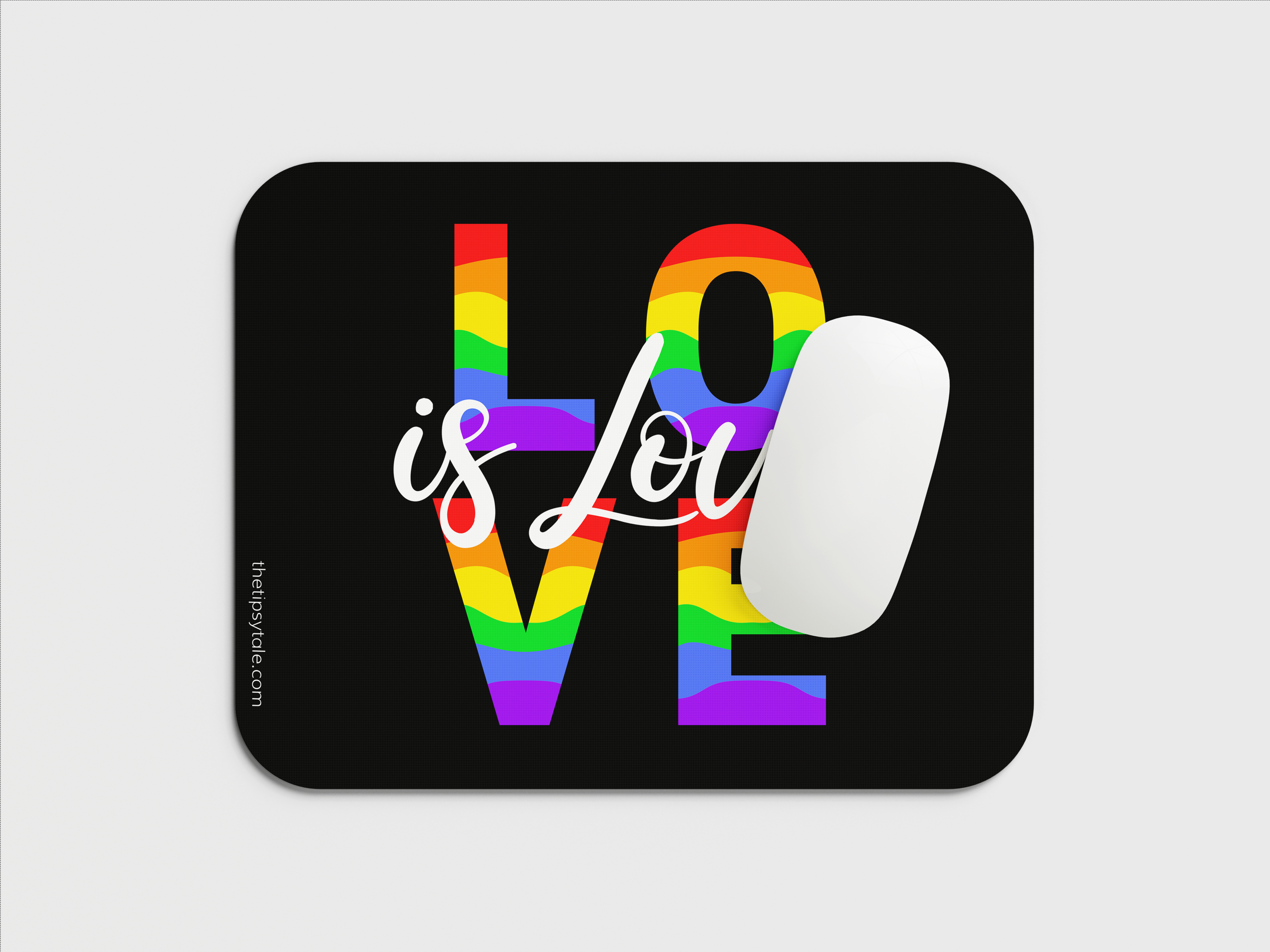 "LOVE IS LOVE" LGBTQ+ Supportive Mousepad