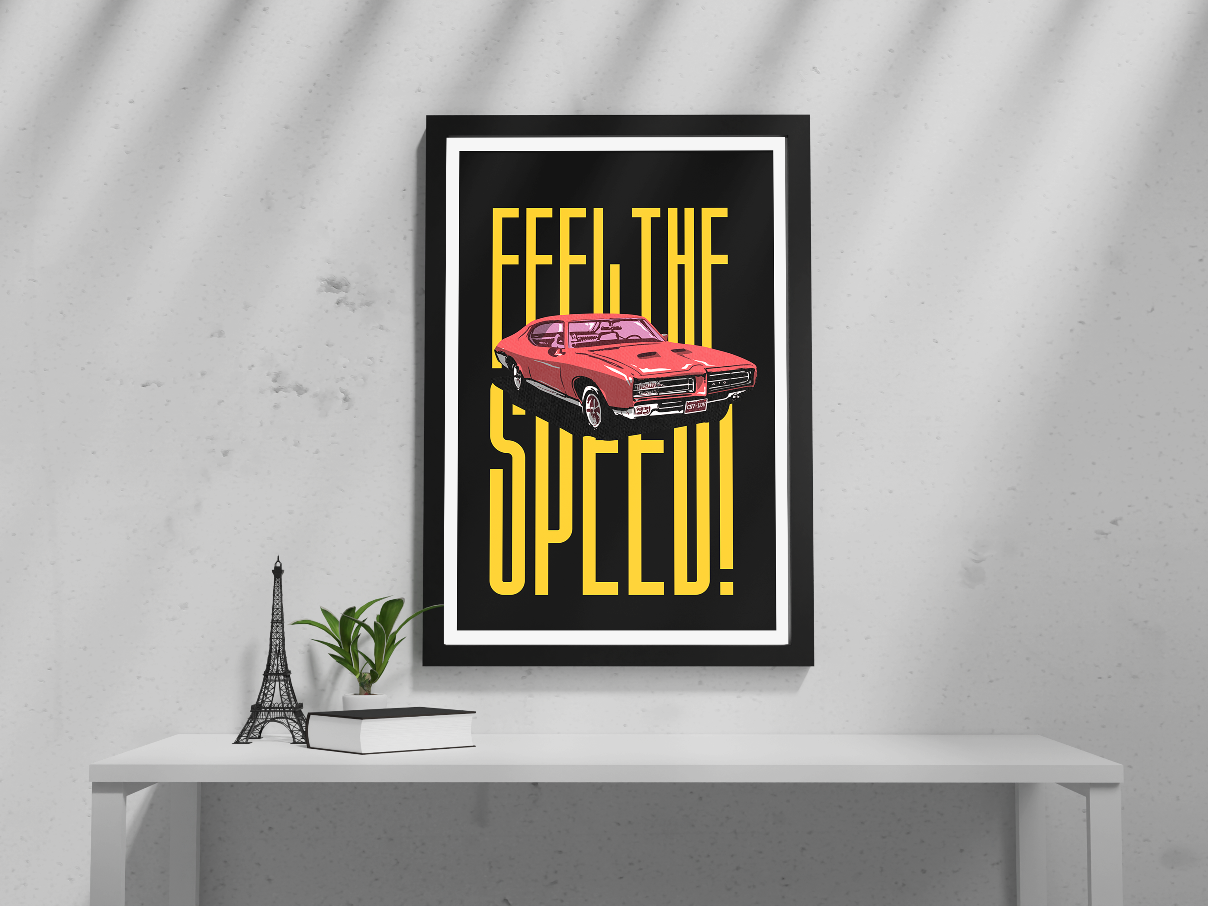 "GEAR UP YOUR CAR: FEEL THE SPEED" Poster: Add a Touch of Personality to Your Space