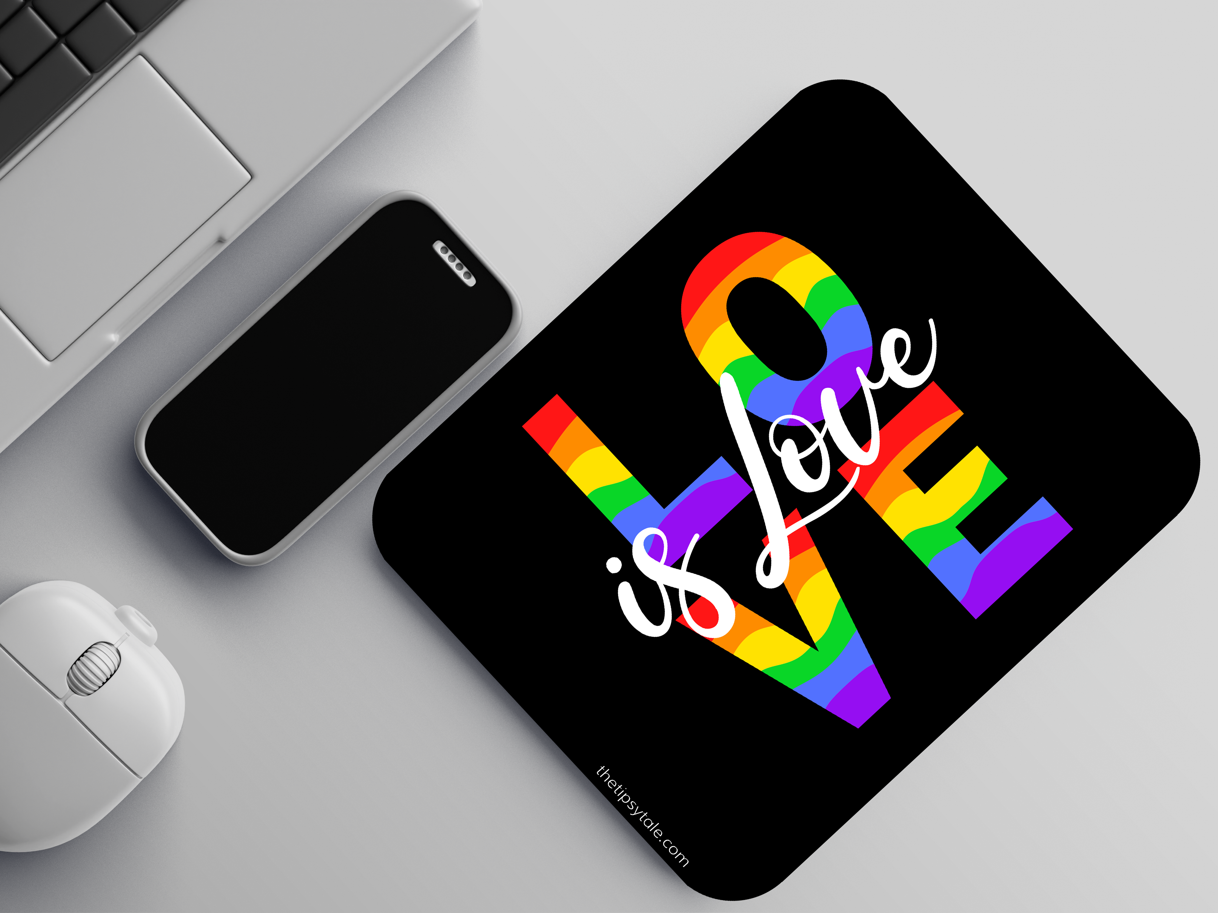 "LGBTQ+ SPECIAL COMBO" Set of 4 Poster, Coaster, Mousepad & Card Game- Fun Gift Set for Modern Romantics