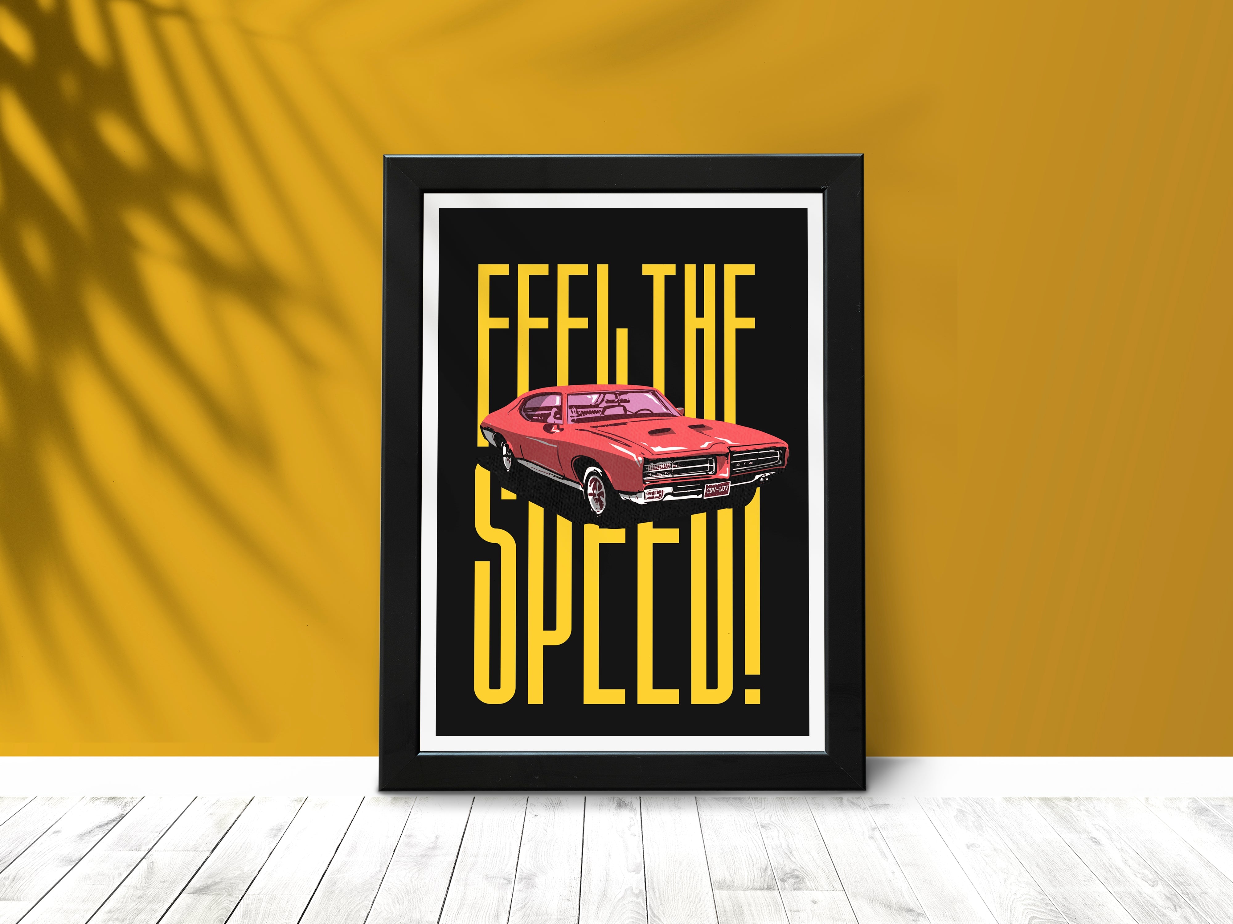 "GEAR UP YOUR CAR: FEEL THE SPEED" Poster: Add a Touch of Personality to Your Space