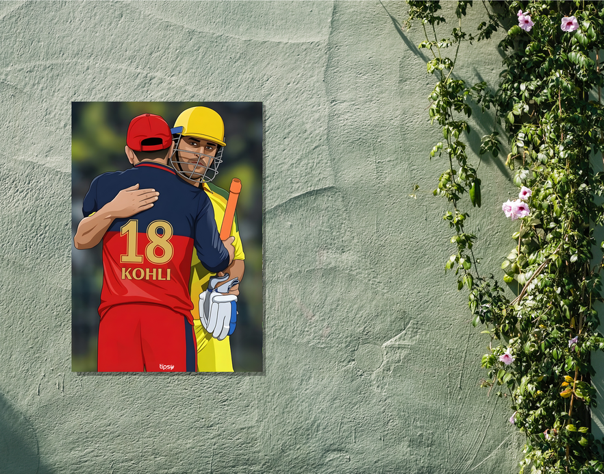 "BONDING BETWEEN 18 & 7" -Shiny & Sturdy Metallic Poster Art That Pops & Sticks