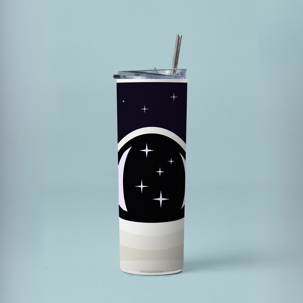 "Astronaut Spaceman" Tumbler with Metal Straw