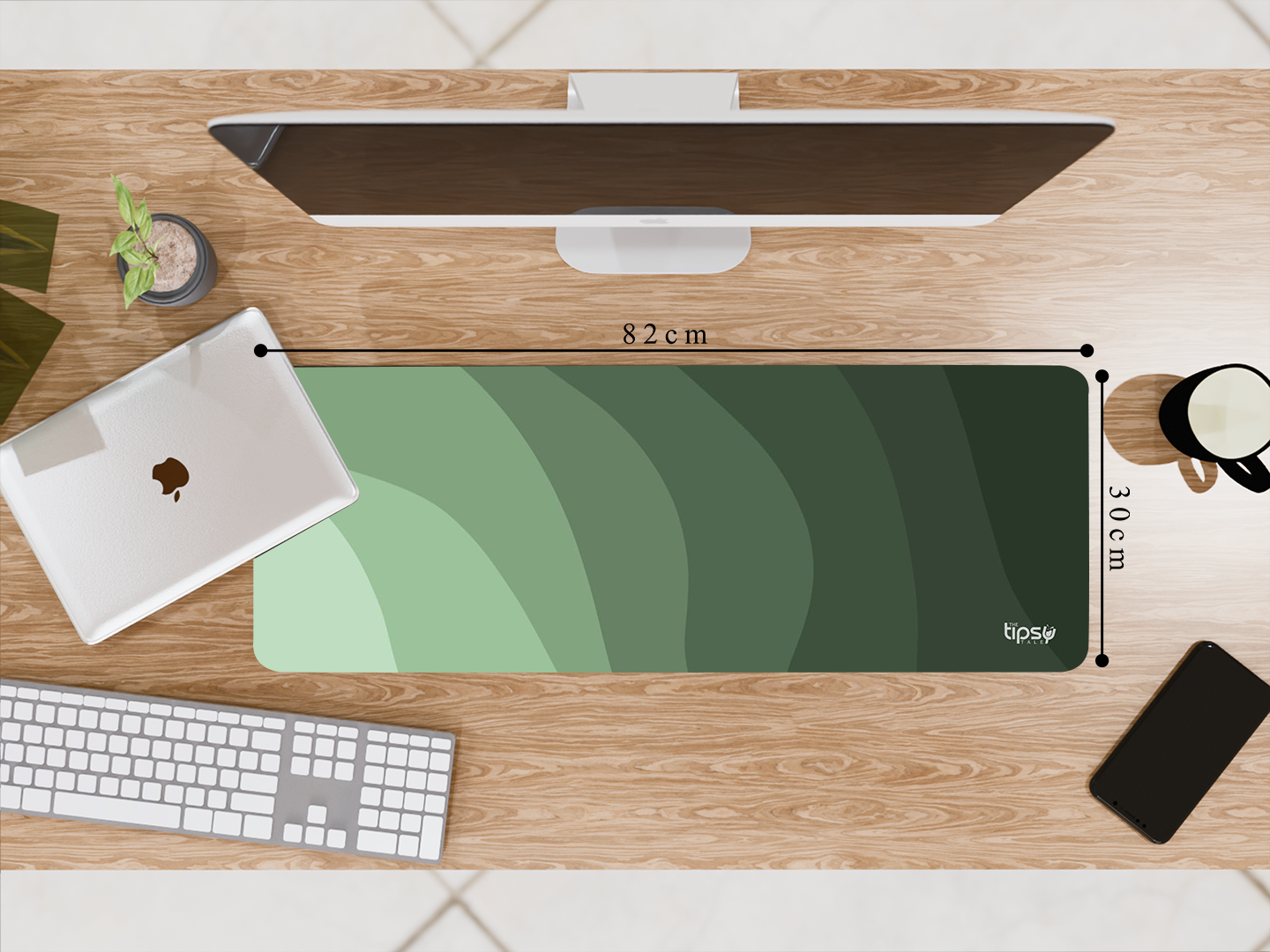 "GREEN SHADES ABSTRACT" Gaming Mousepad Elevate Your Gaming Experience