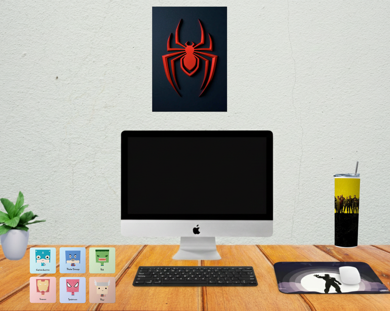 A Gift That Matches Their Energy -Superhero Version- Poster + Mousepad + Tumbler + Coaster (COMBO)