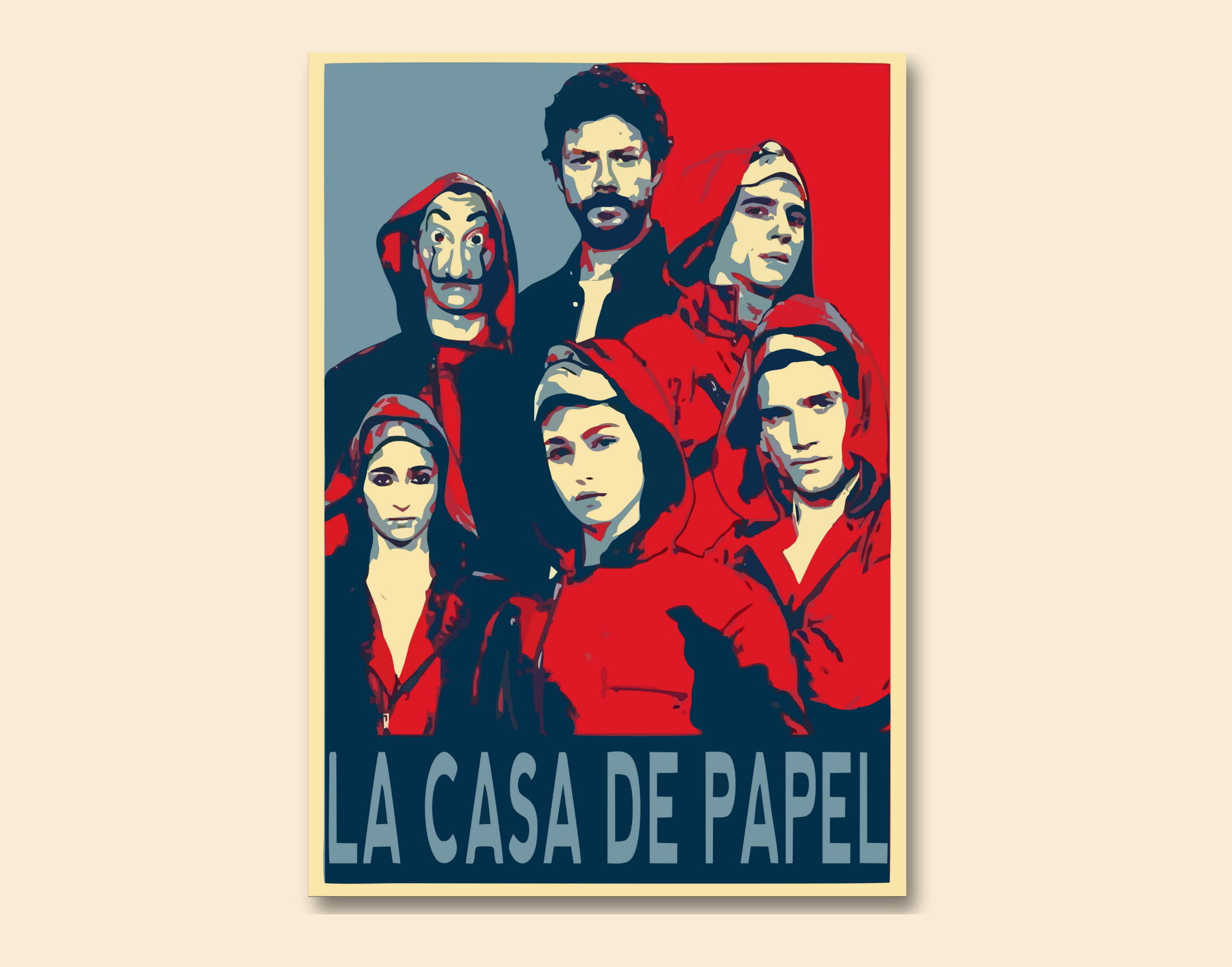 "MONEY HEIST: LA CASA DE PAPEL"- Shiny & Sturdy Metallic Poster Art That Pops & Sticks (Literally!)