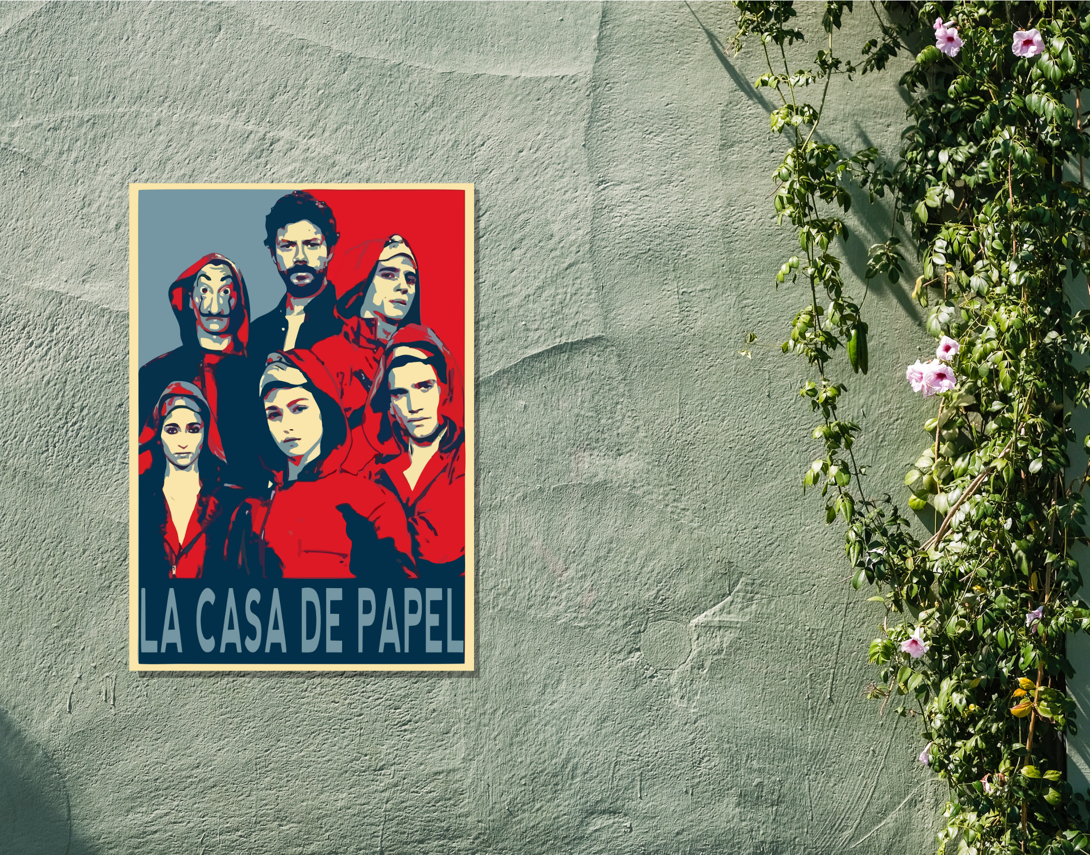 "MONEY HEIST: LA CASA DE PAPEL"- Shiny & Sturdy Metallic Poster Art That Pops & Sticks (Literally!)