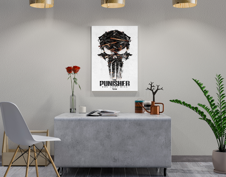"THE PUNISHER- ONE LAST KILL " -Shiny & Sturdy Metallic Poster Art That Pops & Sticks