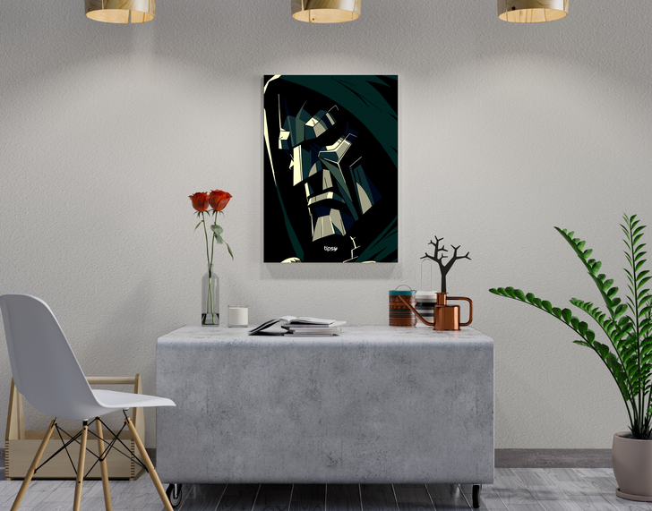 "DR DOOM IS COMING" -Shiny & Sturdy Metallic Poster Art That Pops & Sticks