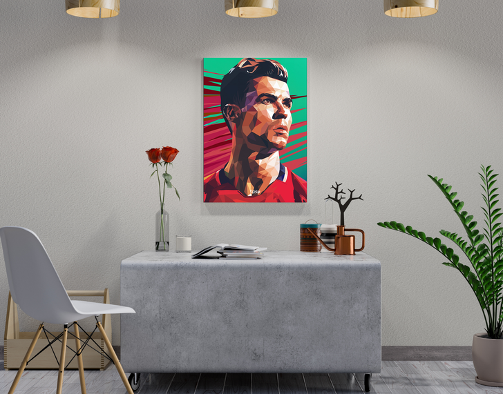 "CR7 - CRISTIANO RONALDO ART WORK" -Shiny & Sturdy Metallic Poster Art That Pops & Sticks