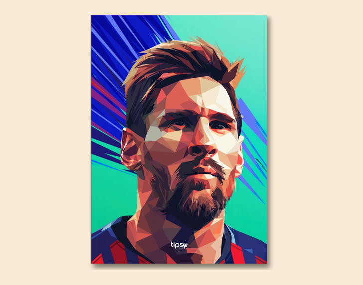 "MESSI - LM10- LEO" -Shiny & Sturdy Metallic Poster Art That Pops & Sticks