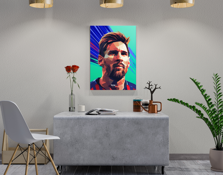 "MESSI - LM10- LEO" -Shiny & Sturdy Metallic Poster Art That Pops & Sticks