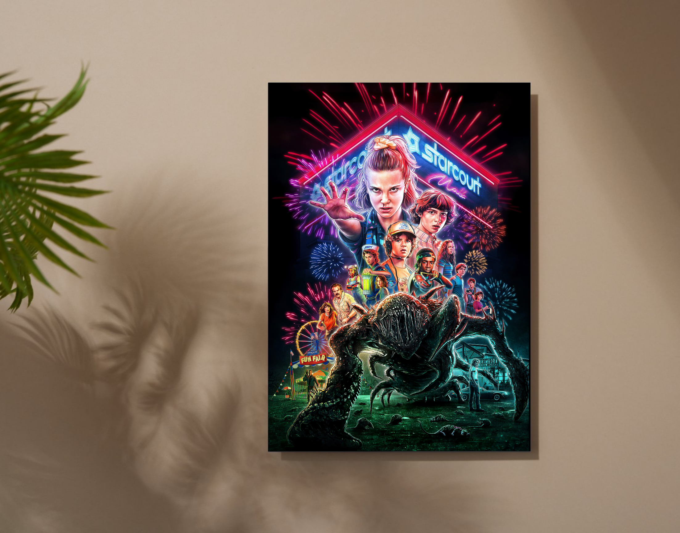 "STRANGER THINGS: STARCOURT"- Shiny & Sturdy Metallic Poster Art That Pops & Sticks (Literally!)