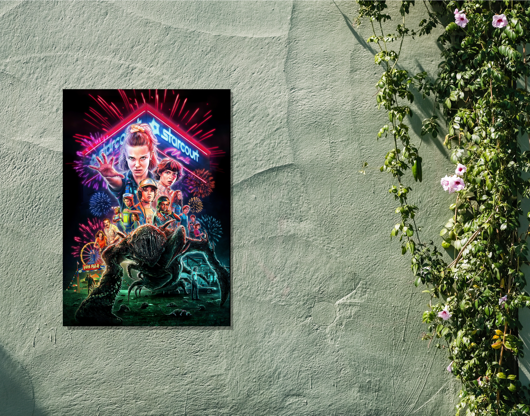 "STRANGER THINGS: STARCOURT"- Shiny & Sturdy Metallic Poster Art That Pops & Sticks (Literally!)