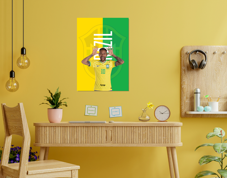 "BRAZIL - NJR 10" -Shiny & Sturdy Metallic Poster Art That Pops & Sticks